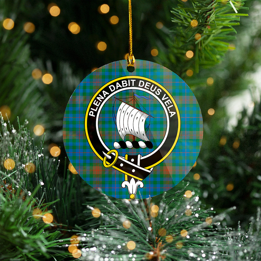 Tennant Yules Ancient Clan Badge Tartan Plastic Christmas Ornaments