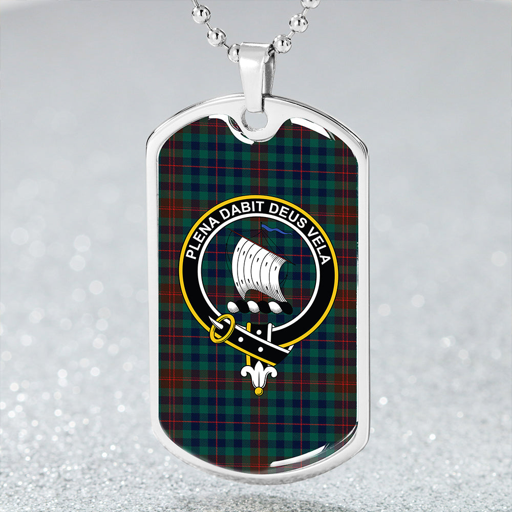 Tennant Yules Modern Clan Badge Classic Tartan Dog Tag Necklace