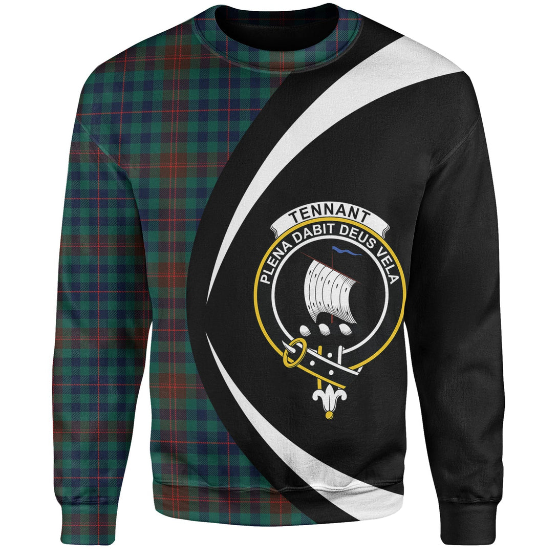 Tennant Yules Modern Clan Badge Tartan Sweatshirt Circle Style Personalized