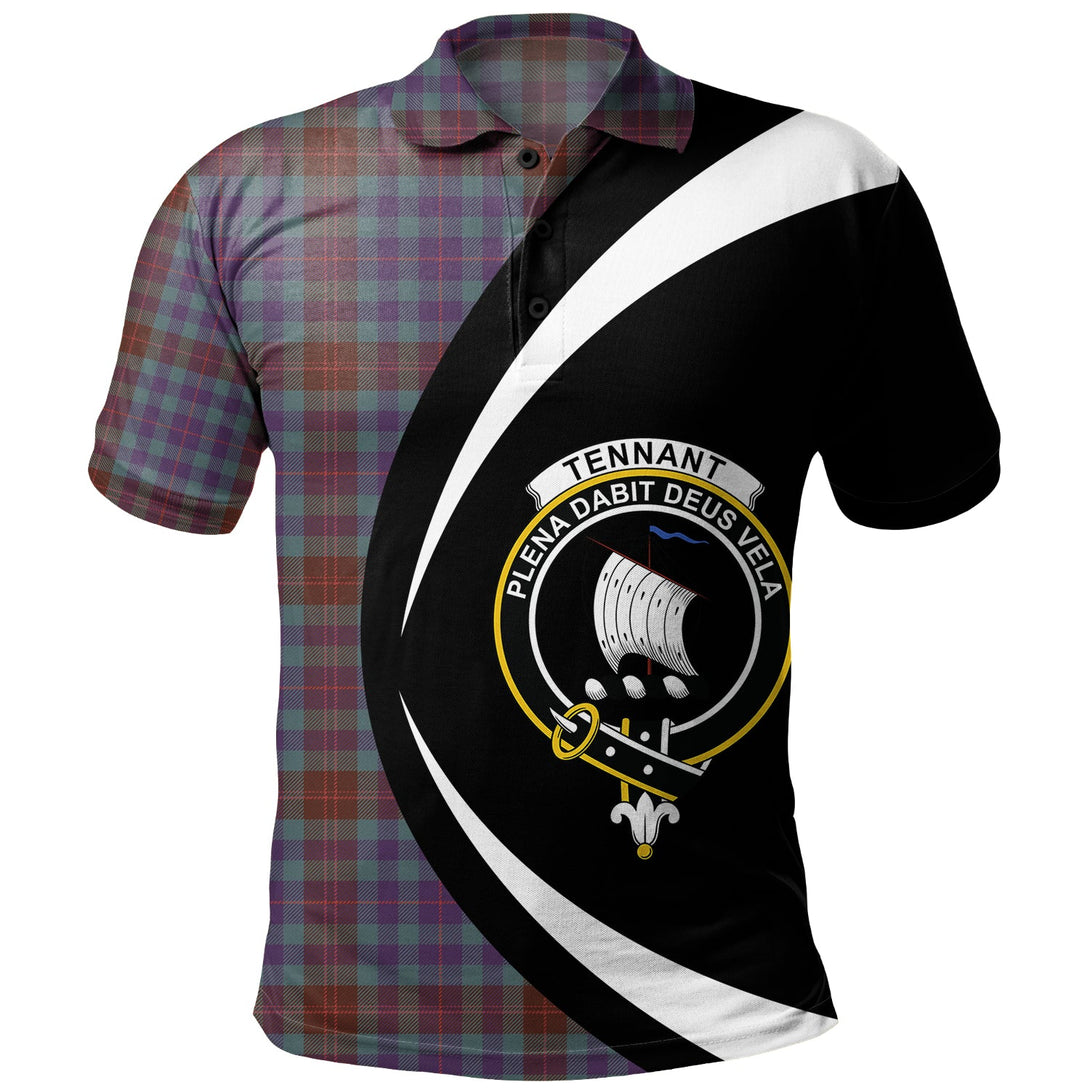 Tennant Yules Weathered Clan Badge Tartan Polo Shirt Circle Style Personalized