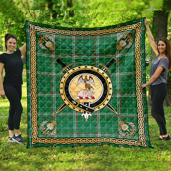 Toshach Ancient Clan Badge Tartan Premium Quilt Celtic Shield