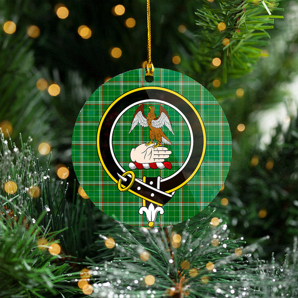 Toshach Ancient Clan Badge Tartan Plastic Christmas Ornaments