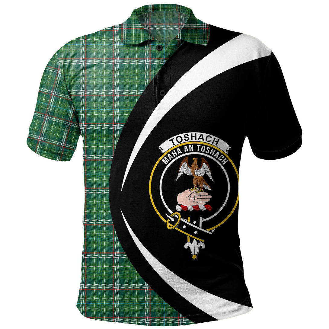 Toshach Modern Clan Badge Tartan Polo Shirt Circle Style Personalized