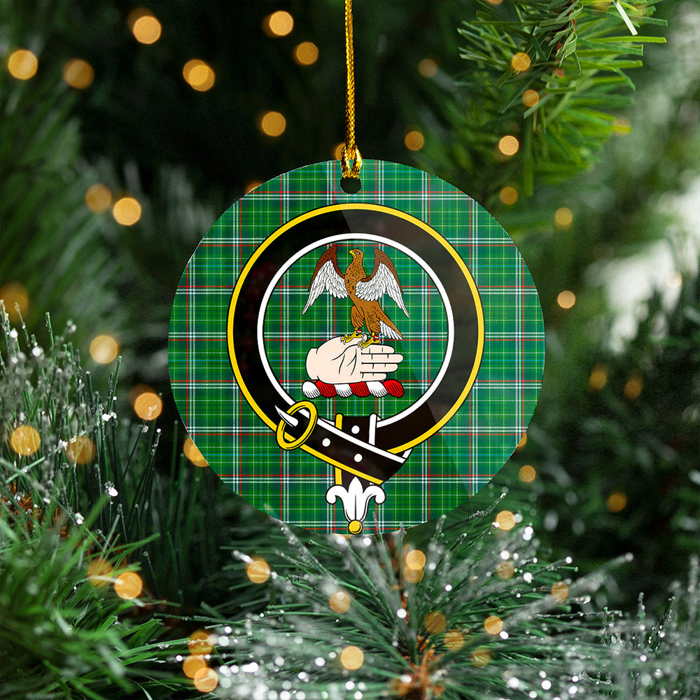 Toshach Modern Clan Badge Tartan Plastic Christmas Ornaments