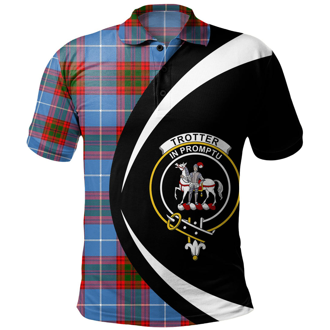 Trotter Clan Badge Tartan Polo Shirt Circle Style Personalized