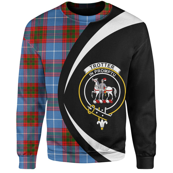 Trotter Clan Badge Tartan Sweatshirt Circle Style Personalized