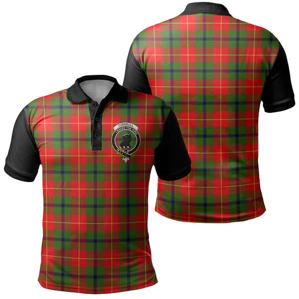 Turnbull Dress Tartan Crest Polo Shirt Black Neck 1 Style