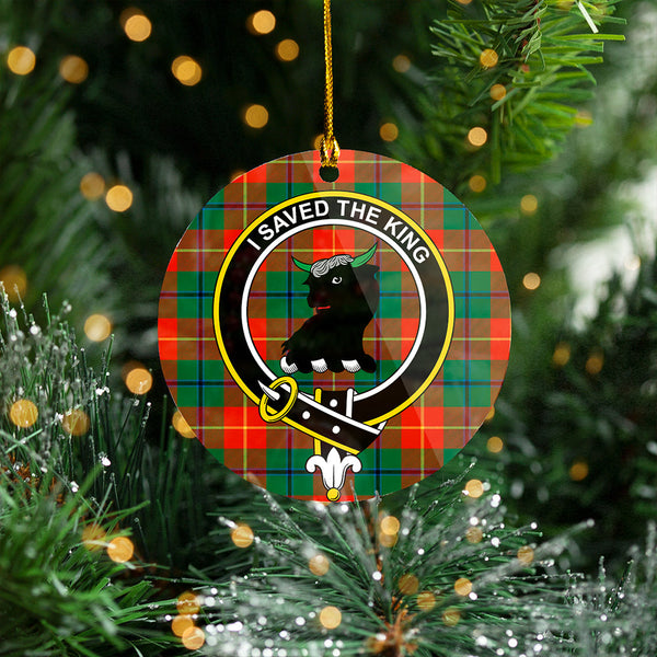 Turnbull Dress Ancient Clan Badge Tartan Plastic Christmas Ornaments