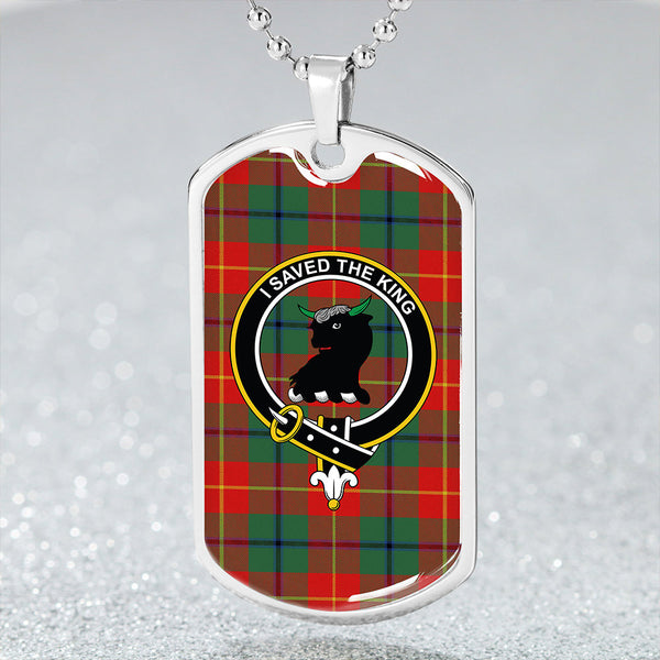 Turnbull Dress Modern Clan Badge Classic Tartan Dog Tag Necklace