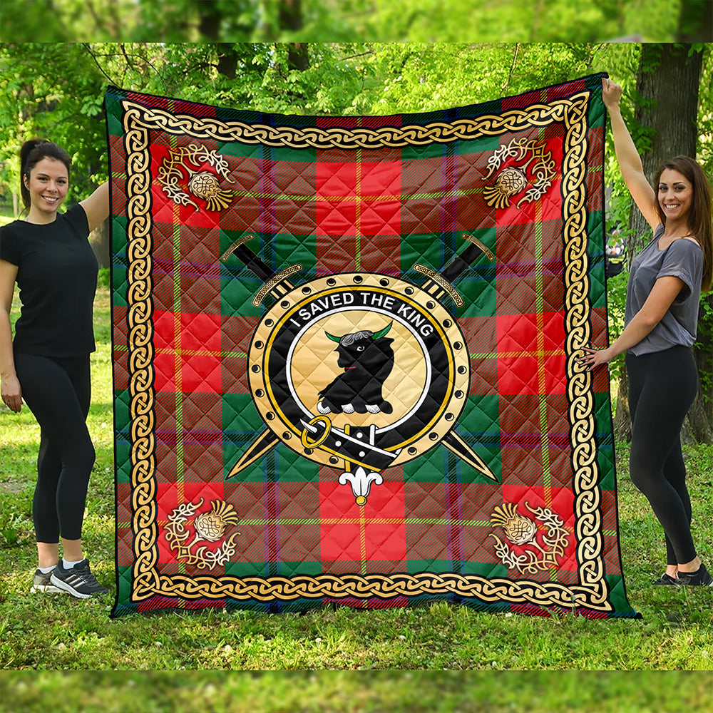 Turnbull Dress Modern Clan Badge Tartan Premium Quilt Celtic Shield