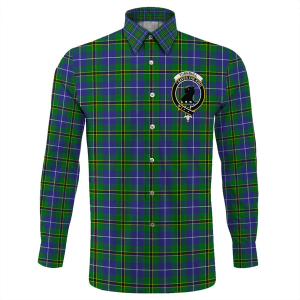 Turnbull Hunting Tartan Classic Crest Long Sleeve Button Shirt