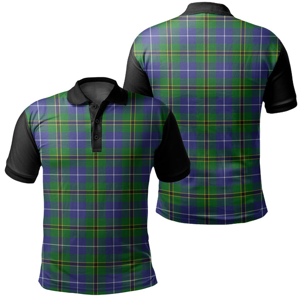 Turnbull Hunting Tartan Classic Polo Shirt Black Neck 1 Style