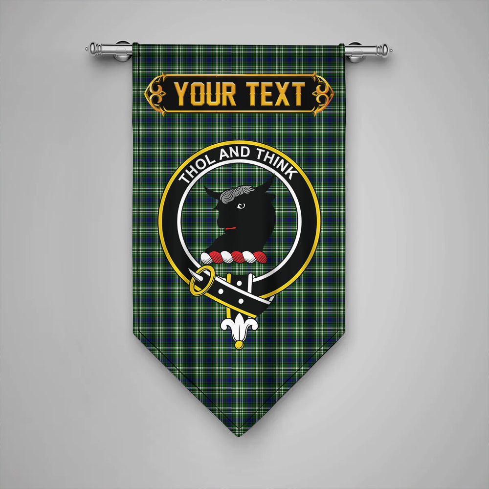 Tweedside District Clan Badge Tartan Gonfalon Personalize