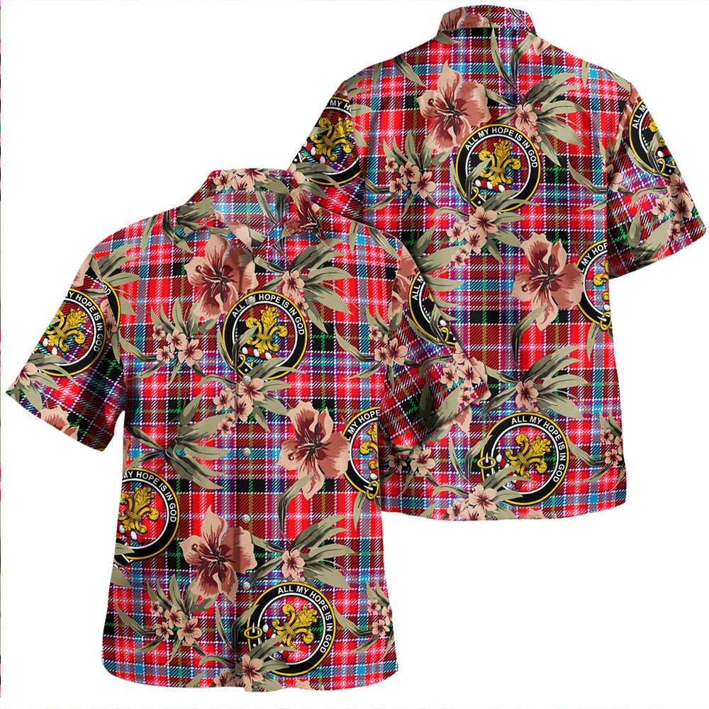 Udny Clan Badge Tartan Aloha Hawaiian Shirt Tropical Old Style