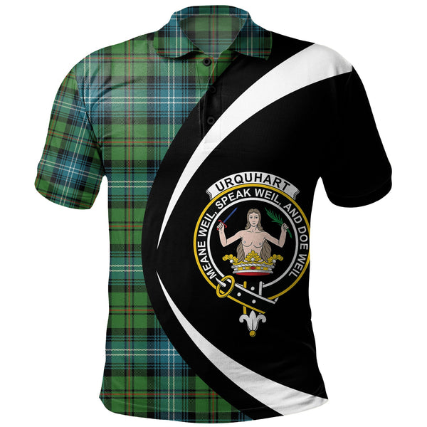 Urquhart Ancient Clan Badge Tartan Polo Shirt Circle Style Personalized