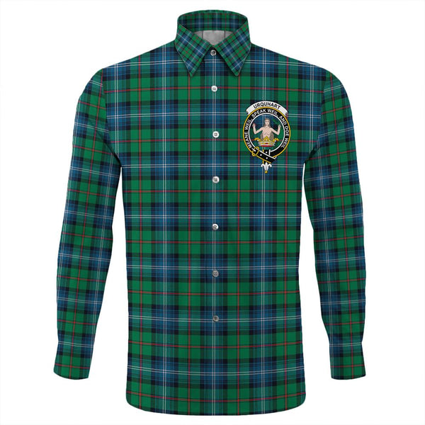 Urquhart Ancient Tartan Classic Crest Long Sleeve Button Shirt