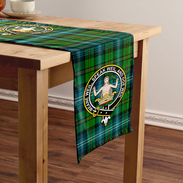 Urquhart Ancient Clan Badge Tartan Table Runner