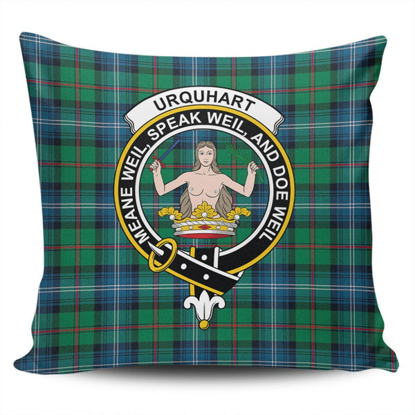 Urquhart Ancient Tartan Classic Crest Pillow Cover