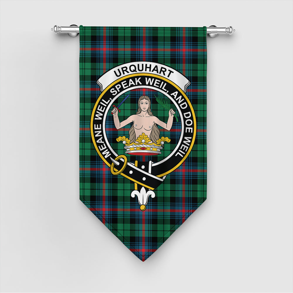 Urquhart Broad Red Ancient Tartan Classic Crest Gonfalon