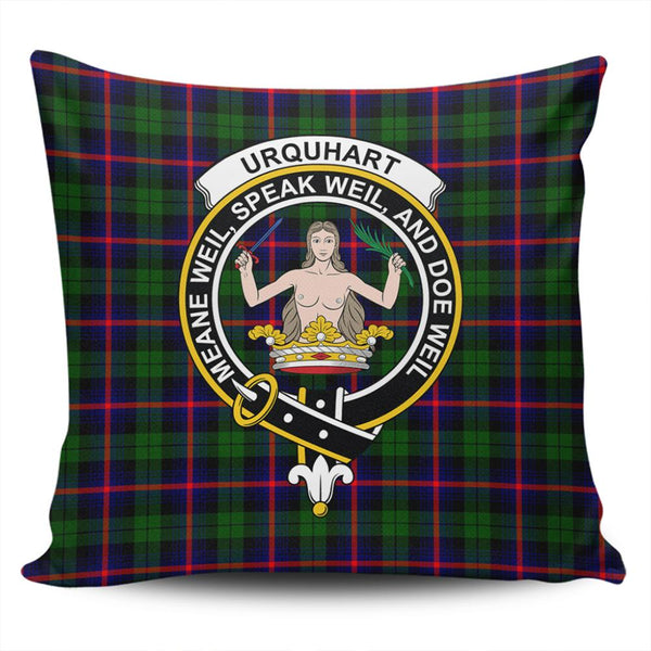 Urquhart Modern Tartan Classic Crest Pillow Cover