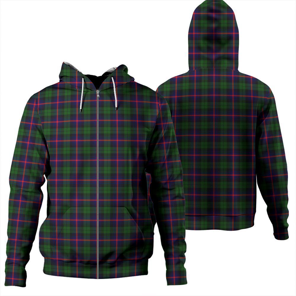 Urquhart Modern Tartan Classic Zipper Hoodie