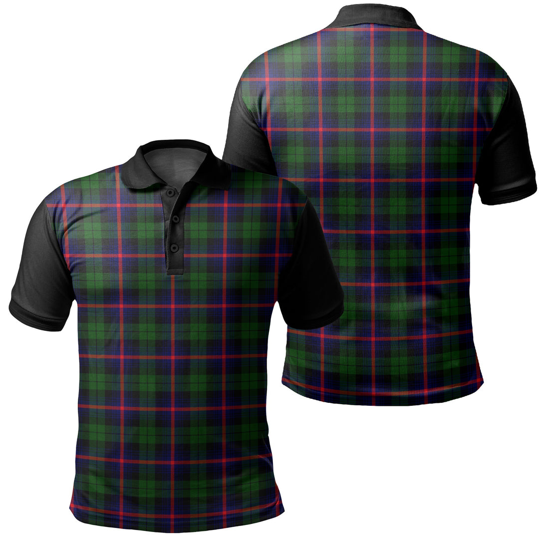 Urquhart Modern Tartan Classic Polo Shirt Black Neck 1 Style