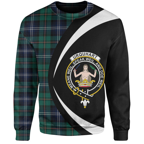 Urquhart Modern Clan Badge Tartan Sweatshirt Circle Style Personalized