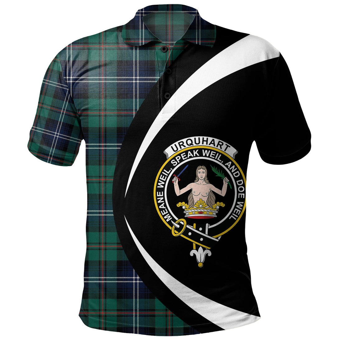 Urquhart Modern Clan Badge Tartan Polo Shirt Circle Style Personalized