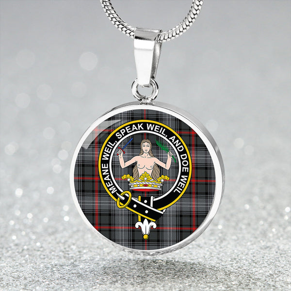 Urquhart #2 Modern Clan Badge Tartan Classic Circle Necklace