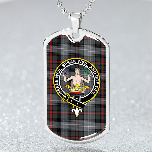 Urquhart #2 Modern Clan Badge Classic Tartan Dog Tag Necklace