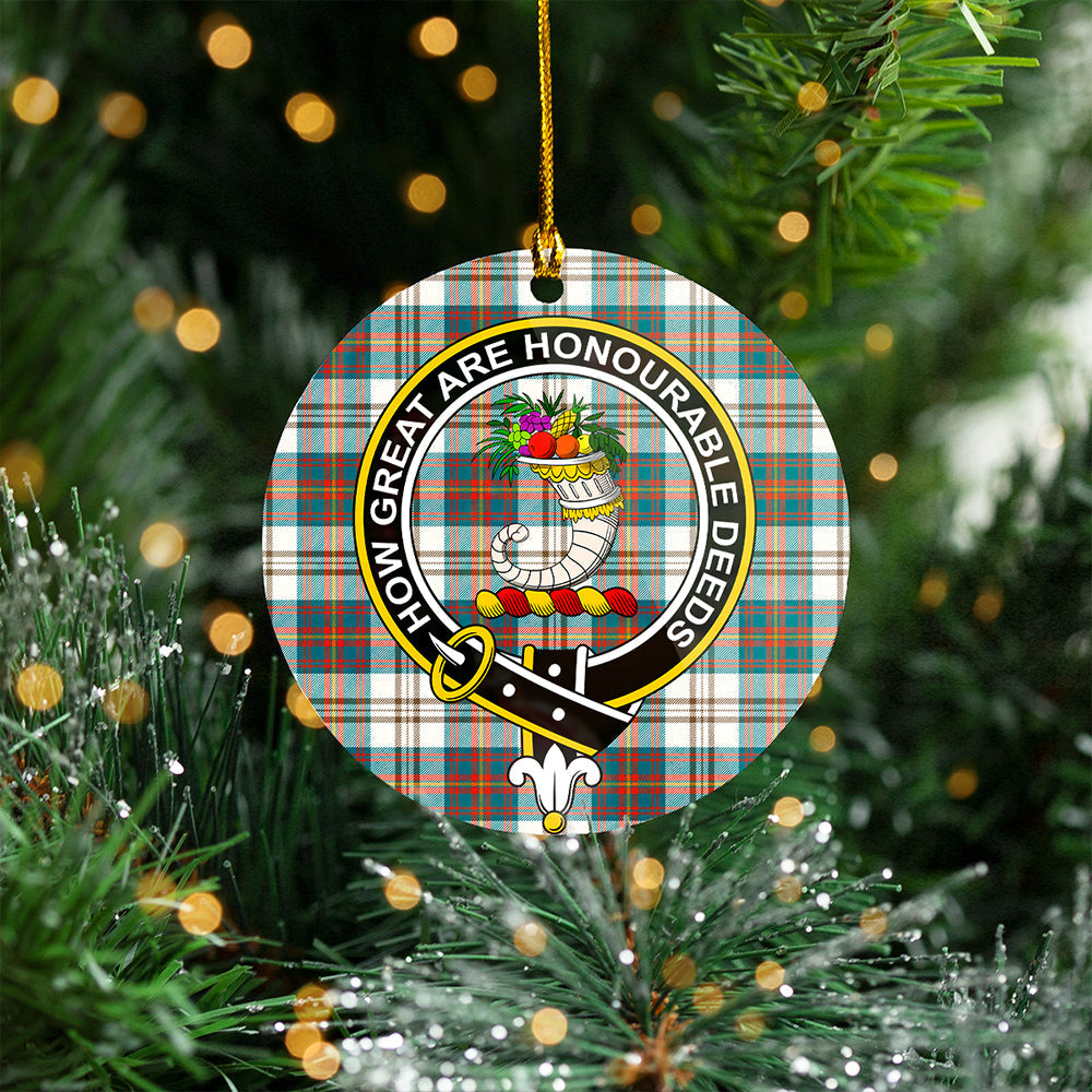 Walker Dress Ancient Clan Badge Tartan Plastic Christmas Ornaments