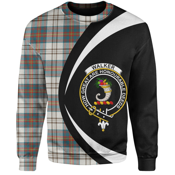 Walker Dress Ancient Clan Badge Tartan Sweatshirt Circle Style Personalized