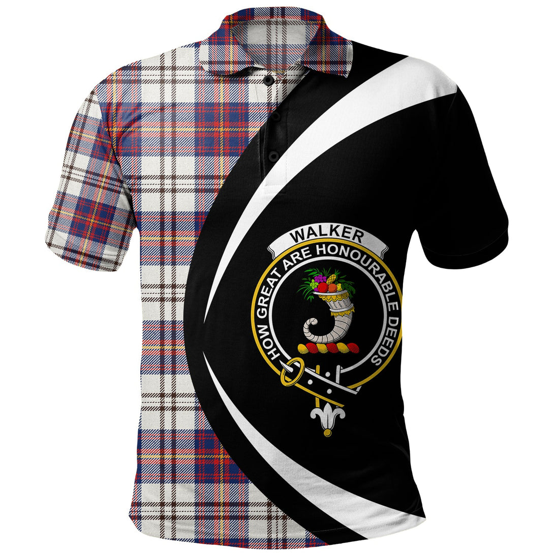 Walker Dress Modern Clan Badge Tartan Polo Shirt Circle Style Personalized