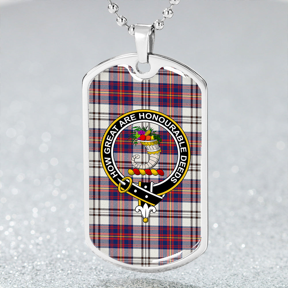 Walker Dress Modern Clan Badge Classic Tartan Dog Tag Necklace