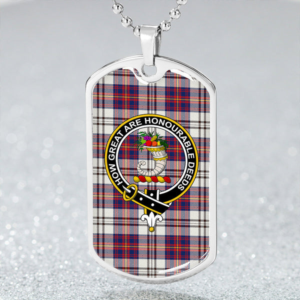 Walker Dress Modern Clan Badge Classic Tartan Dog Tag Necklace