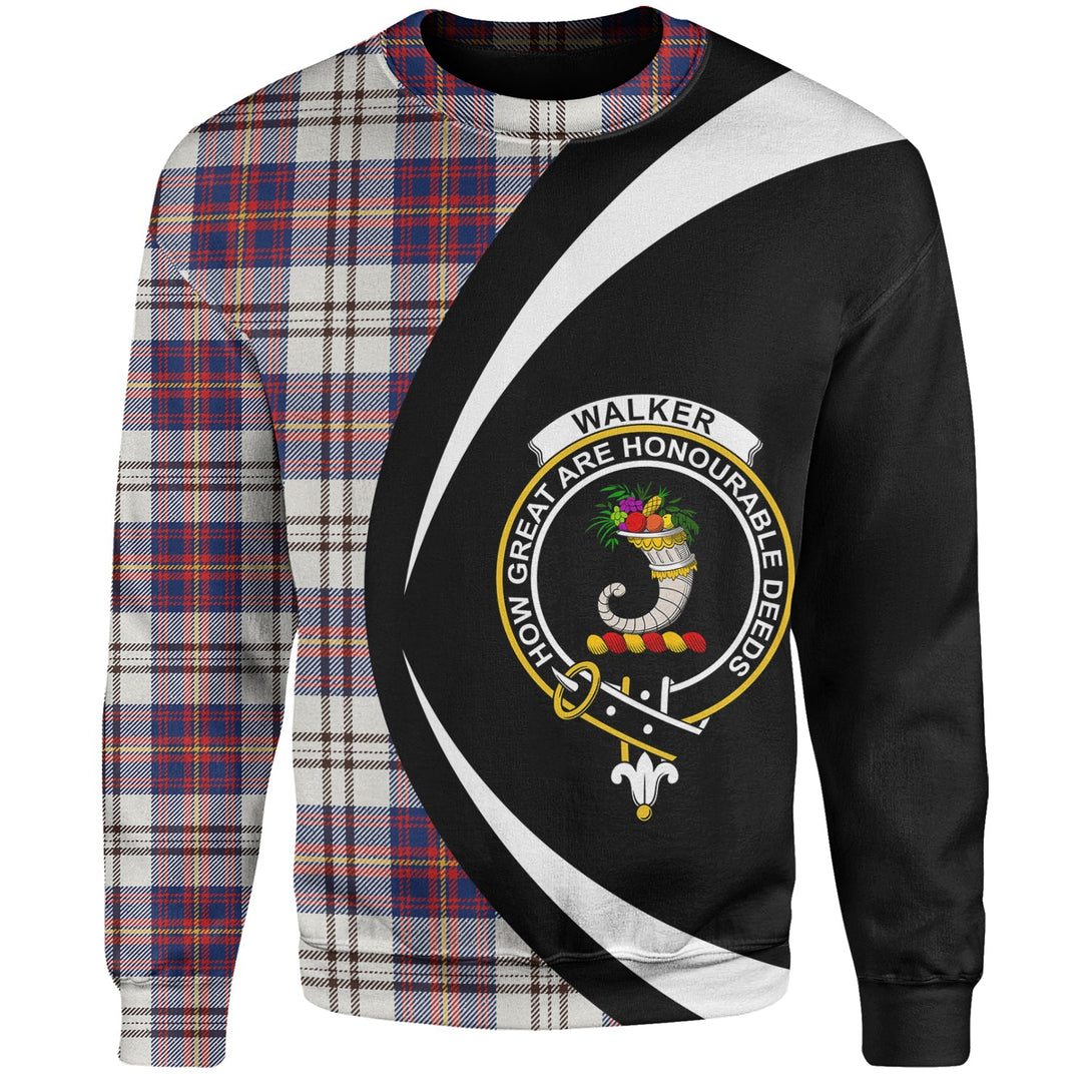 Walker Dress Modern Clan Badge Tartan Sweatshirt Circle Style Personalized