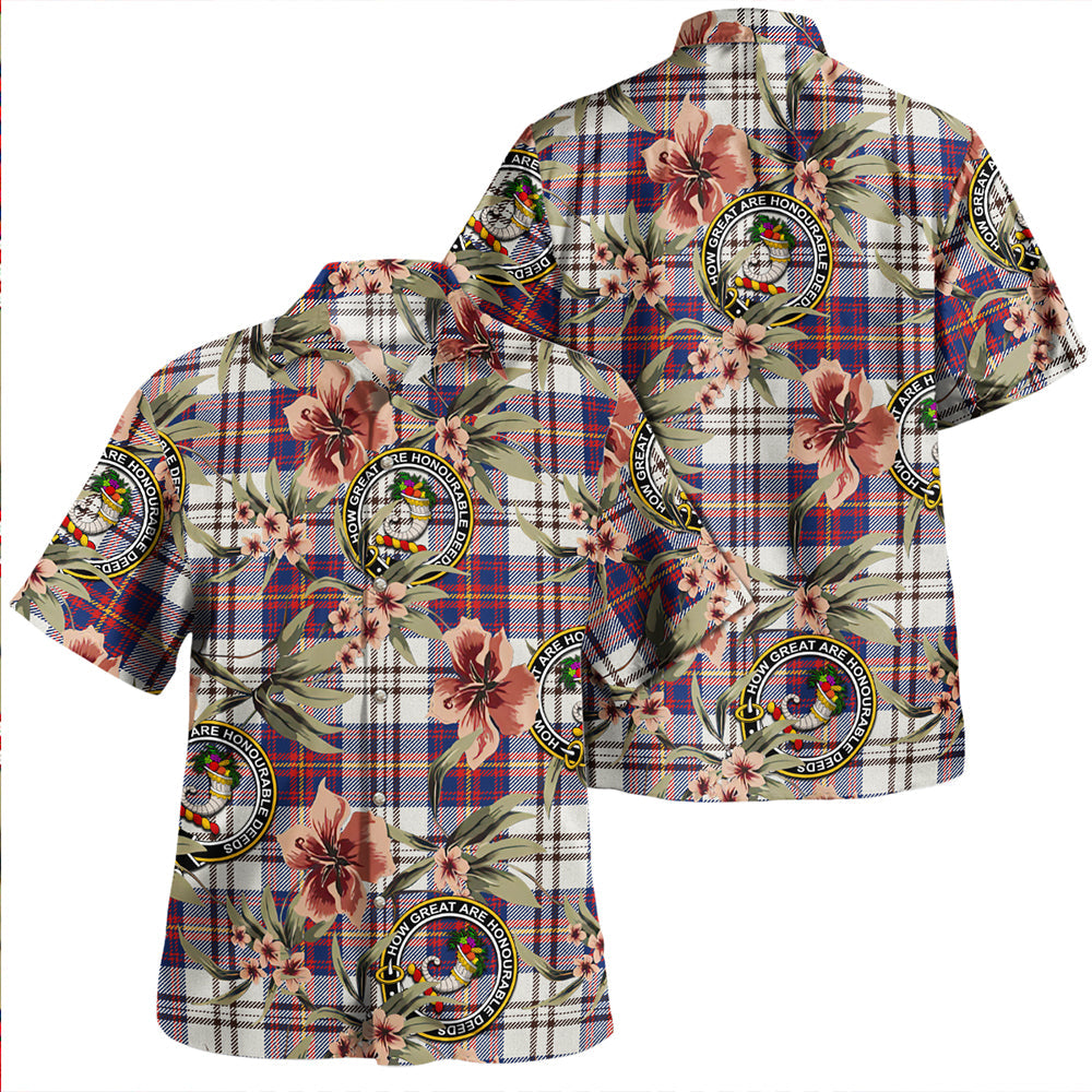 Walker Dress Modern Clan Badge Tartan Aloha Hawaiian Shirt Tropical Old Style