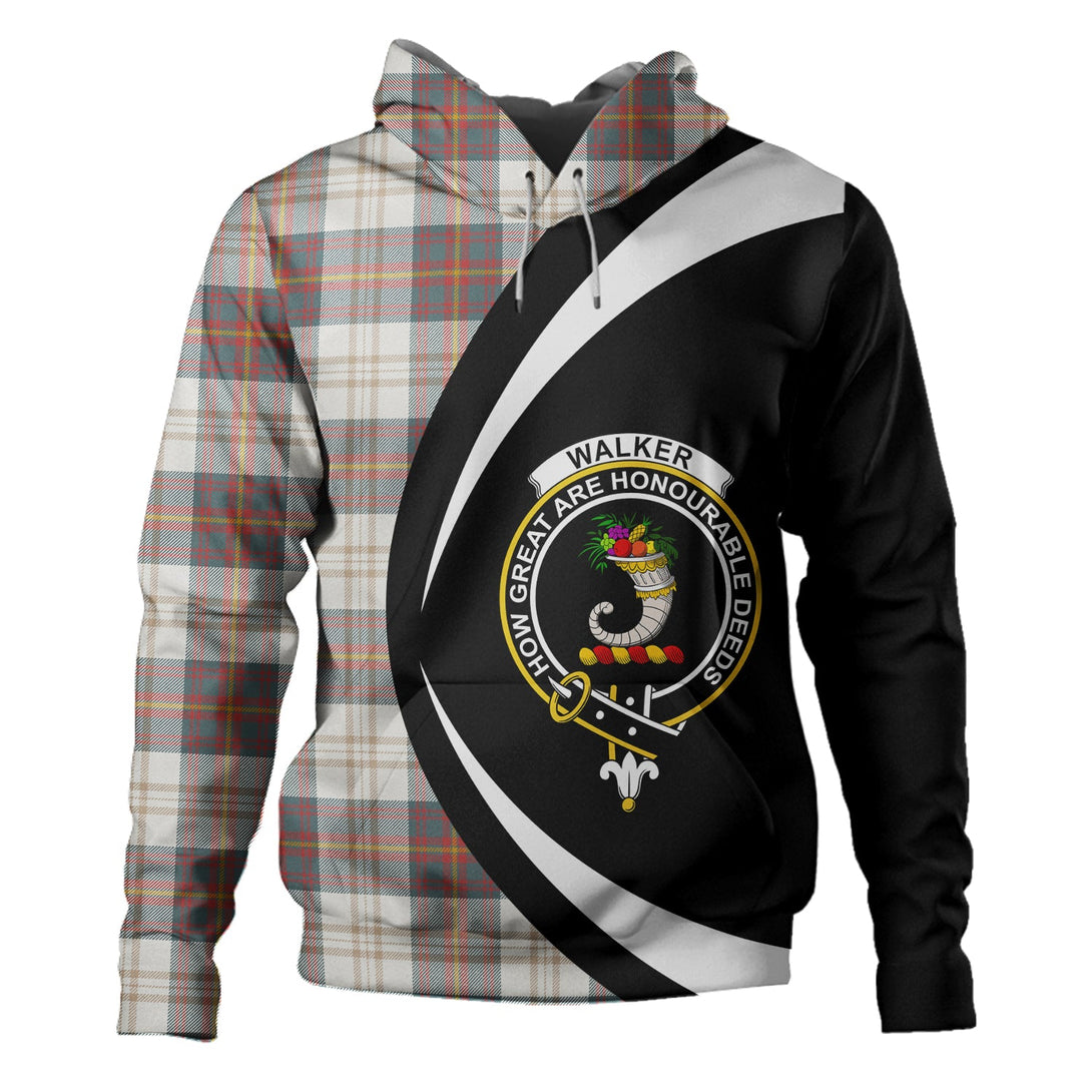 Walker Dress Weathered Clan Badge Tartan Hoodie Circle Style