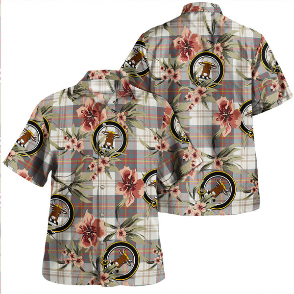 Walker Dress Weathered Clan Badge Tartan Aloha Hawaiian Shirt Tropical Old Style