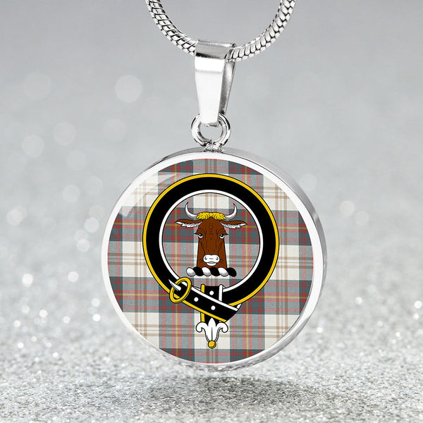 Walker Dress Weathered Clan Badge Tartan Classic Circle Necklace