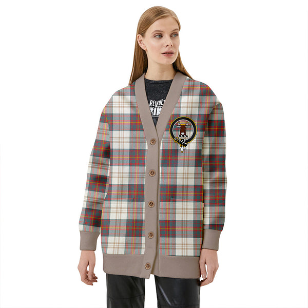 Walker Dress Weathered Clan Badge Tartan V-neck Cardigan