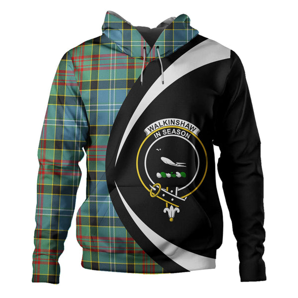 Walkinshaw Clan Badge Tartan Hoodie Circle Style