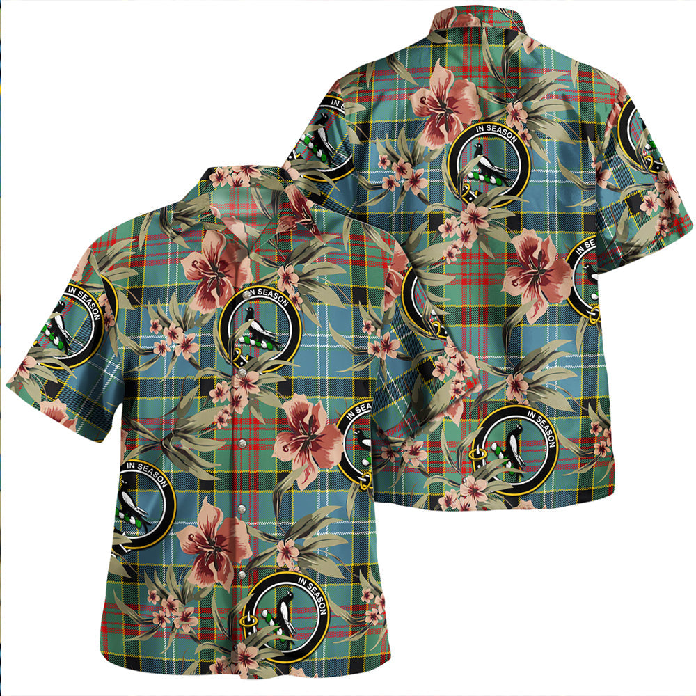 Walkinshaw Clan Badge Tartan Aloha Hawaiian Shirt Tropical Old Style