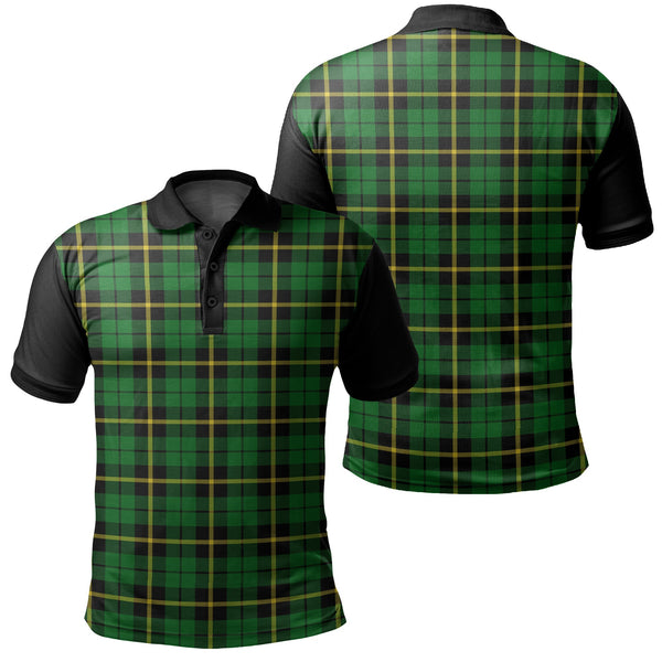 Wallace Hunting Green Tartan Classic Polo Shirt Black Neck 1 Style