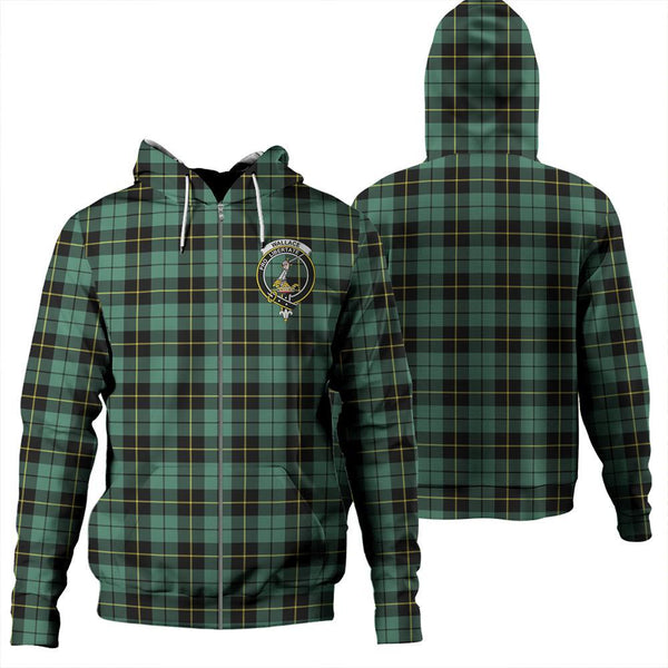 Wallace Hunting Ancient Tartan Classic Crest Zipper Hoodie