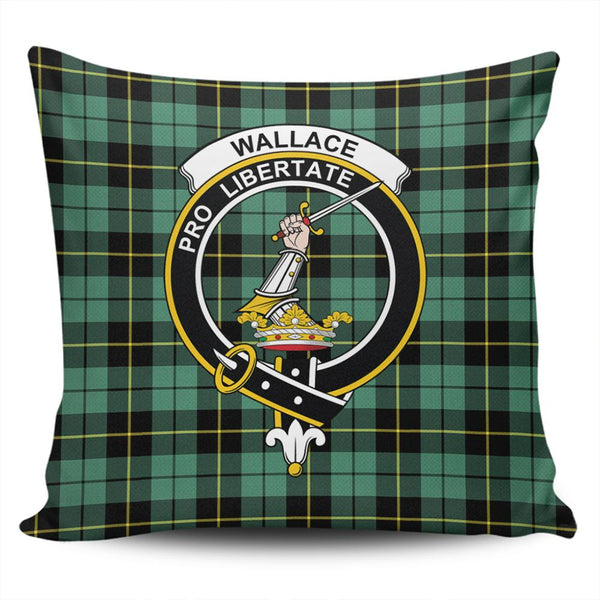 Wallace Hunting Ancient Tartan Classic Crest Pillow Cover