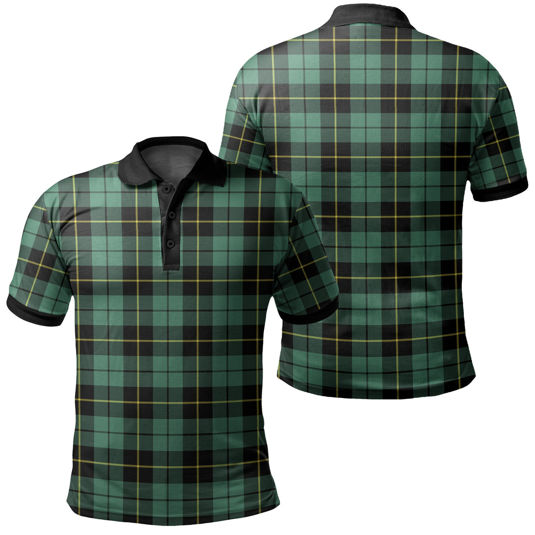 Wallace Hunting Ancient Tartan Classic Polo Shirt Black Neck 2 Style