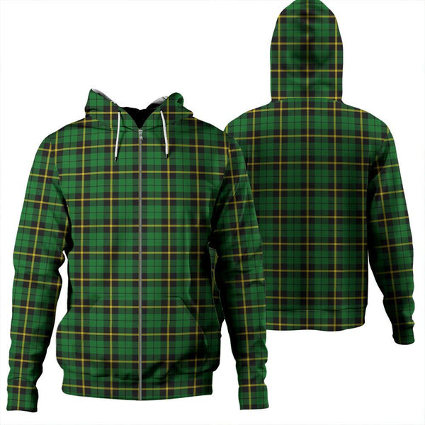 Wallace Hunting Green Tartan Classic Zipper Hoodie