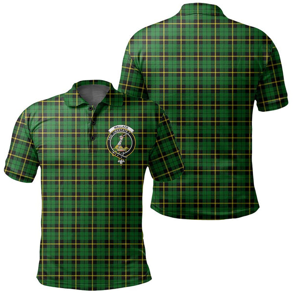 Wallace Hunting - Green Tartan Classic Crest Polo Shirt