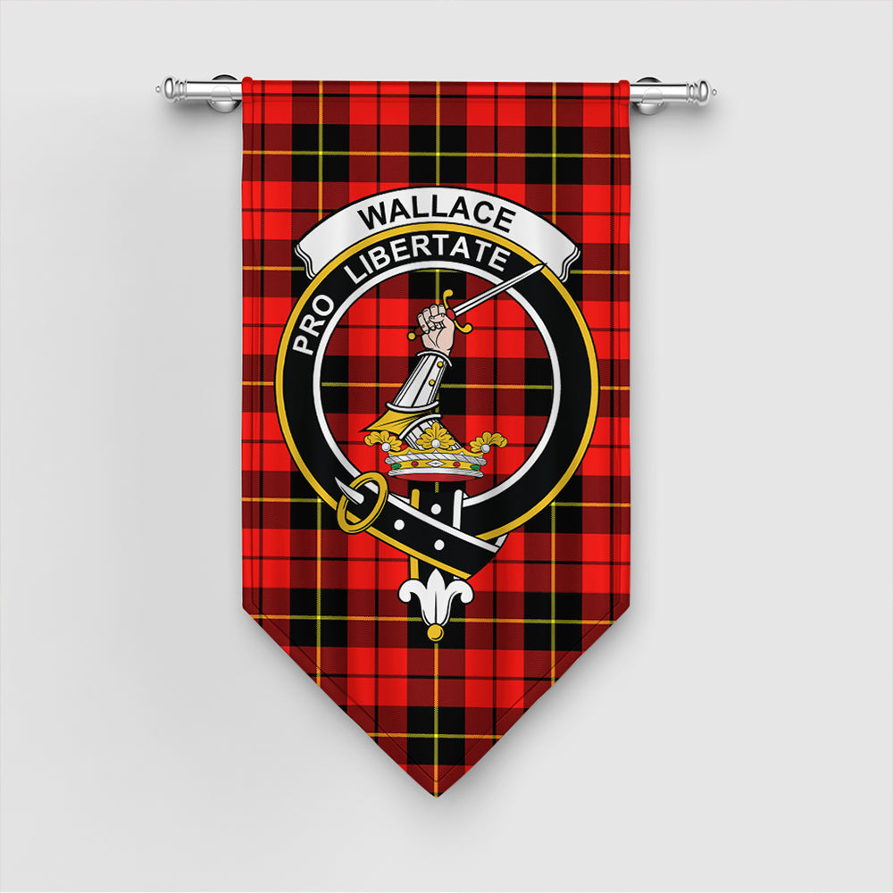 Wallace Hunting - Red Tartan Classic Crest Gonfalon